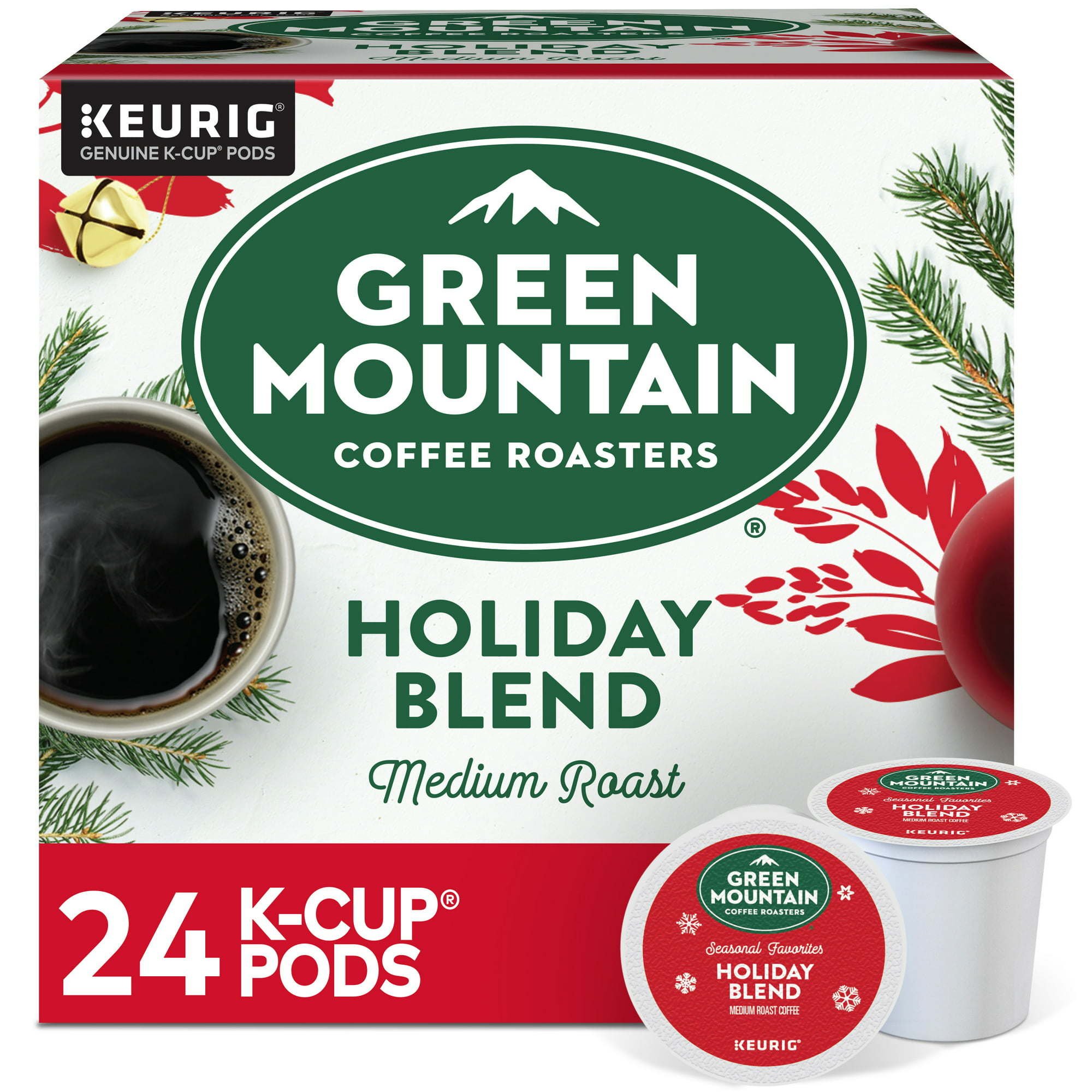 Green Mountain Coffee Roasters Holiday Blend, Keurig Single Serve K-Cup Pods, 24 Count Green Mountain Coffee Roasters Holiday Blend, Keurig Single Serve K-Cup Pods, 24 Count